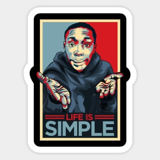 khaby lame Life Is Simple Sticker